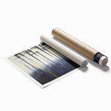 Abstract floral design rolled print featuring vibrant colors and intricate patterns, packaged securely in a protective cardboard tube, ideal for home decor enhancement.