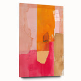 Abstract minimalist wall art displayed in a side view, showcasing its sleek acrylic glass frame and modern design, perfect for contemporary home décor.