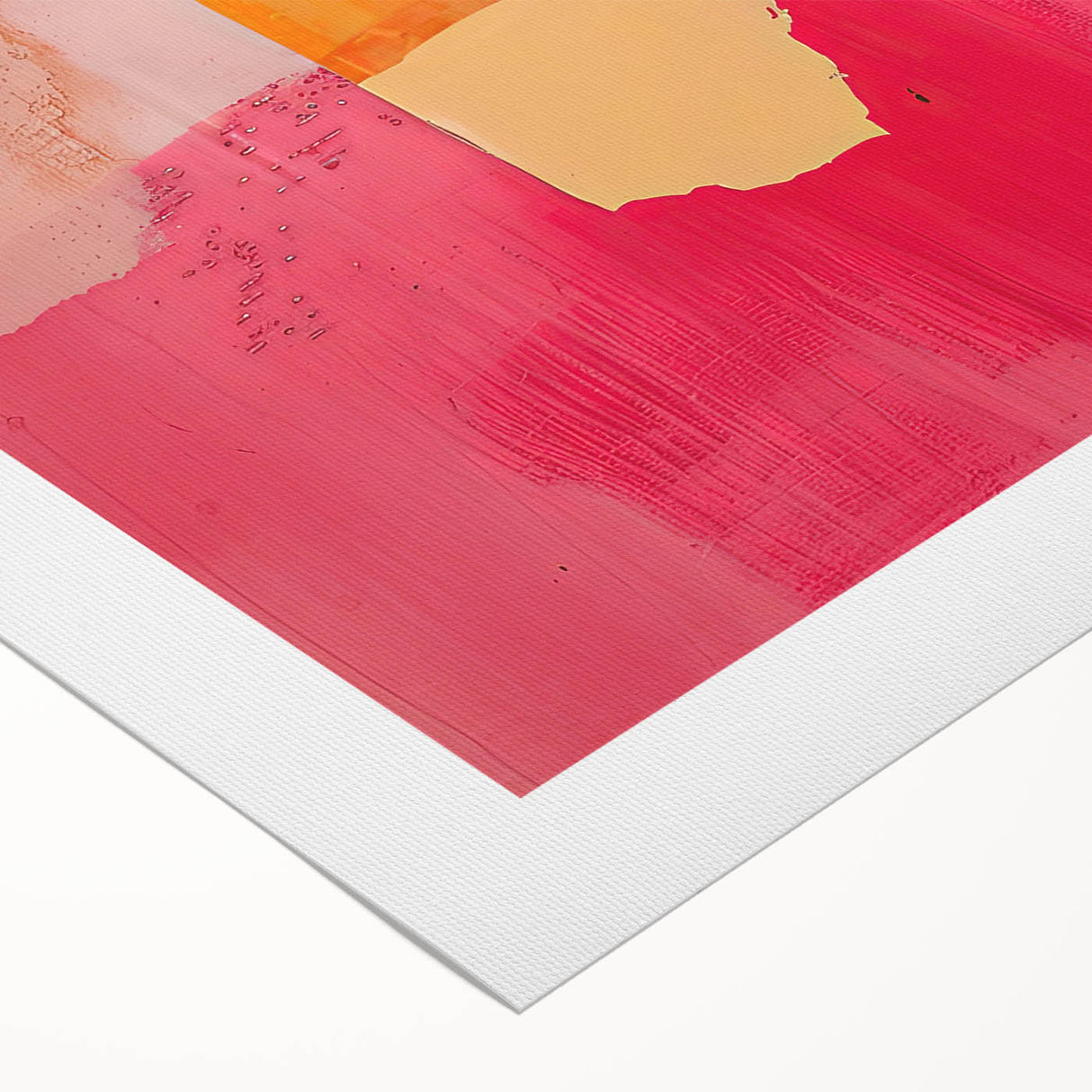 Abstract minimalist wall art featuring soft pastel colors and geometric shapes, printed on rolled canvas for easy display and versatile decor options.