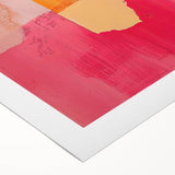 Abstract minimalist wall art featuring soft pastel colors and geometric shapes, printed on rolled canvas for easy display and versatile decor options.