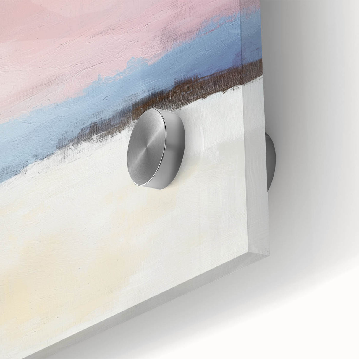 Abstract Art Prints – Soft Modern Pastel Pink and Blue Canvas Decor