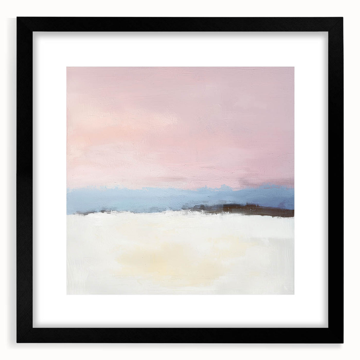 Abstract Art Prints – Soft Modern Pastel Pink and Blue Canvas Decor