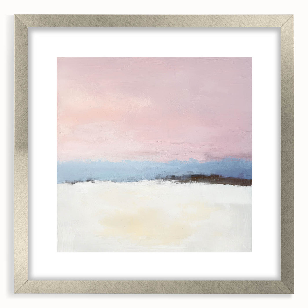 Abstract Art Prints – Soft Modern Pastel Pink and Blue Canvas Decor