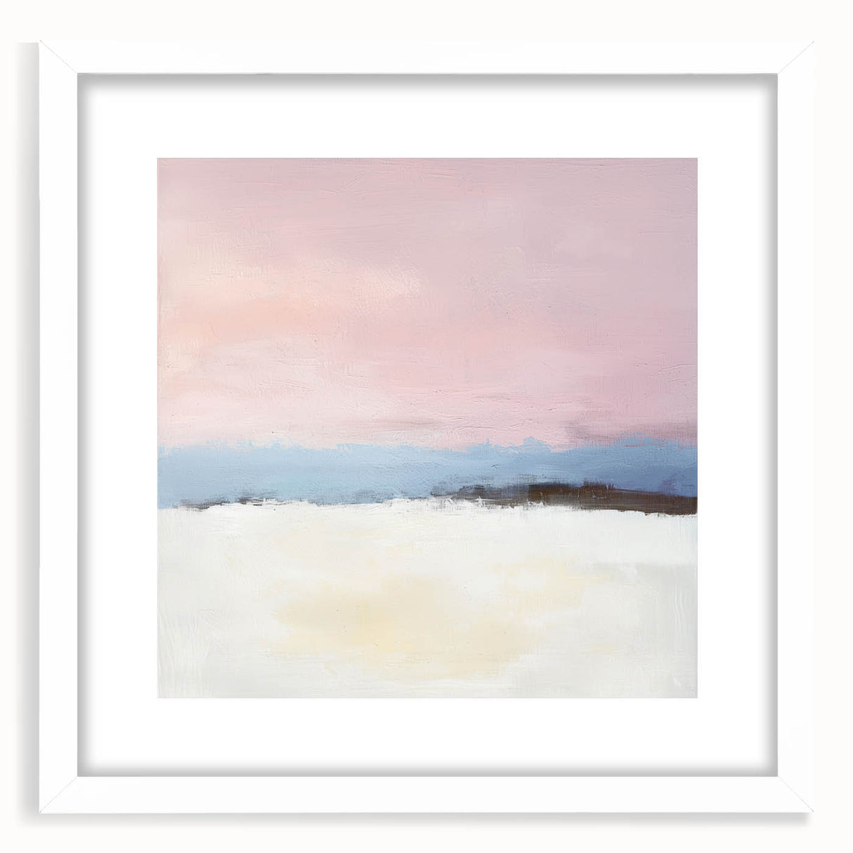 Abstract Art Prints – Soft Modern Pastel Pink and Blue Canvas Decor