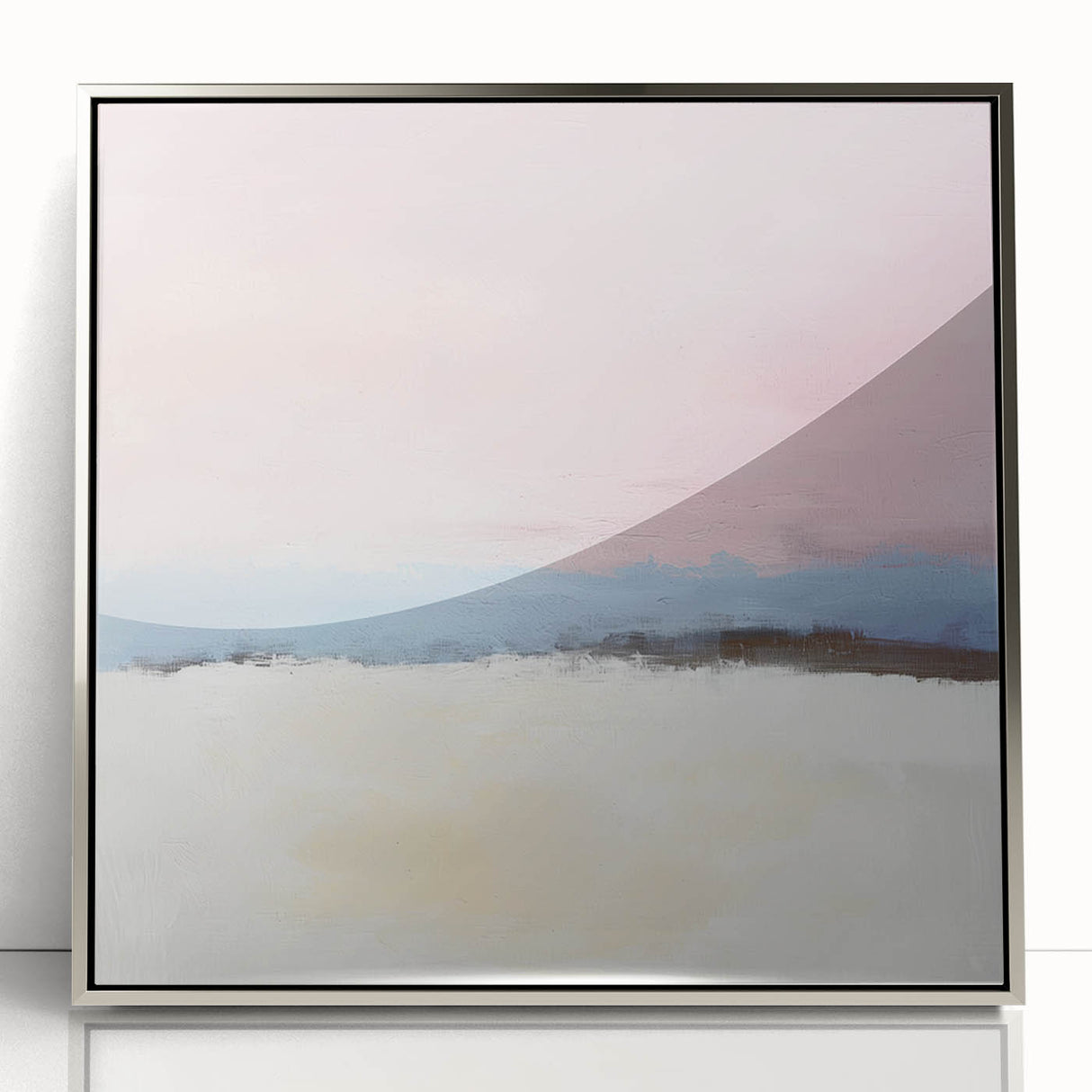 Abstract Art Prints – Soft Modern Pastel Pink and Blue Canvas Decor
