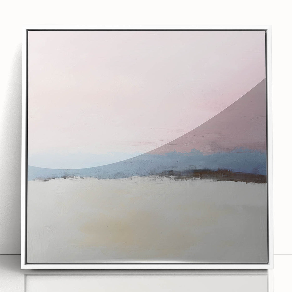 Abstract Art Prints – Soft Modern Pastel Pink and Blue Canvas Decor