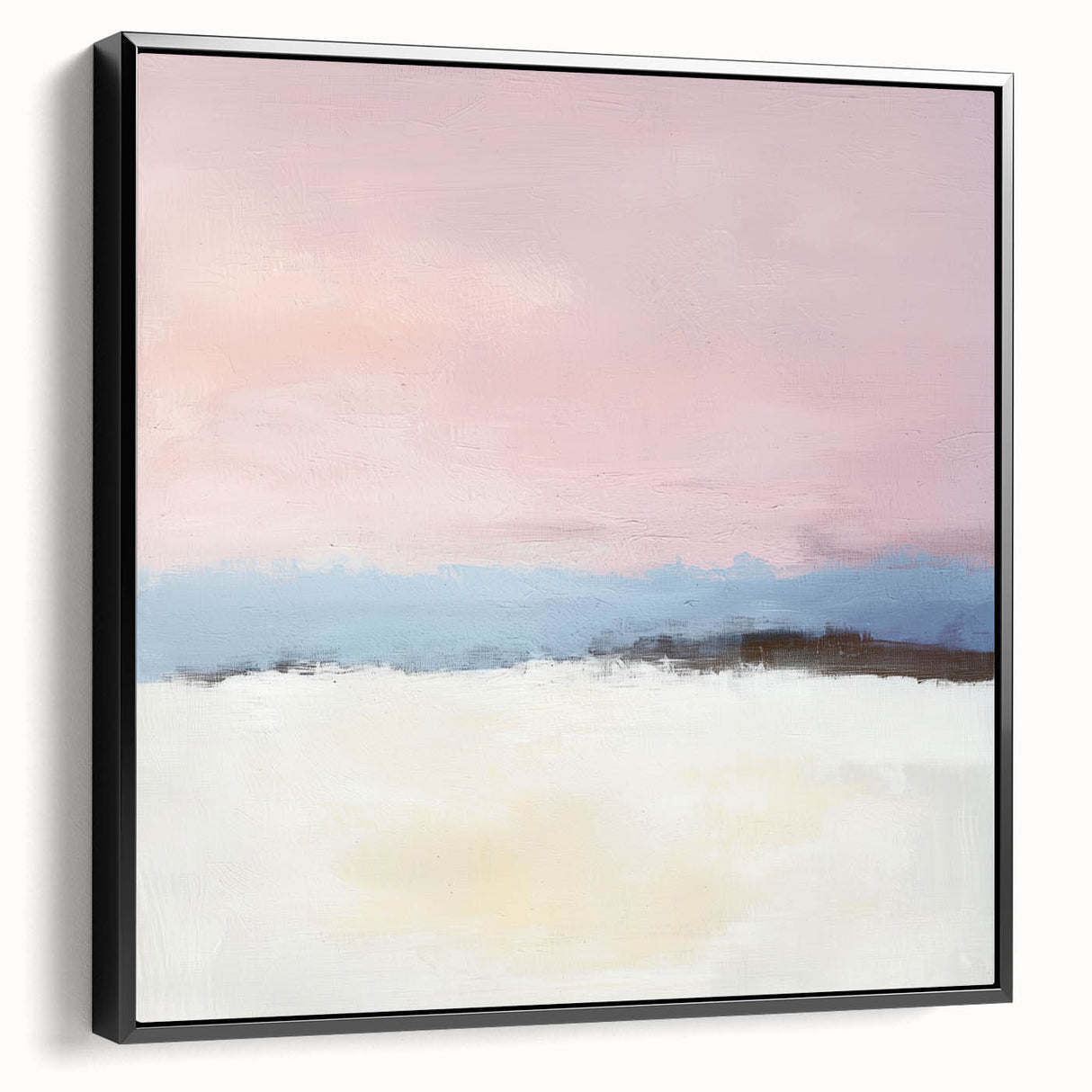 Abstract Art Prints – Soft Modern Pastel Pink and Blue Canvas Decor