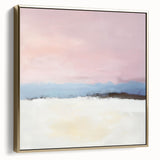 Abstract Art Prints – Soft Modern Pastel Pink and Blue Canvas Decor