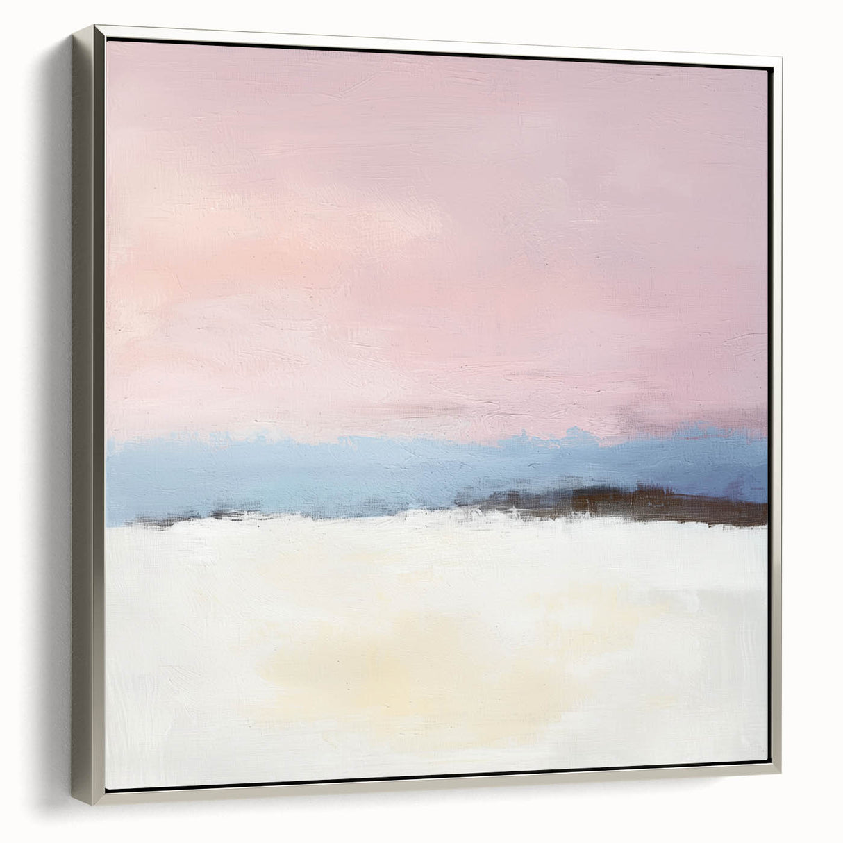 Abstract Art Prints – Soft Modern Pastel Pink and Blue Canvas Decor