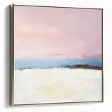 Abstract Art Prints – Soft Modern Pastel Pink and Blue Canvas Decor