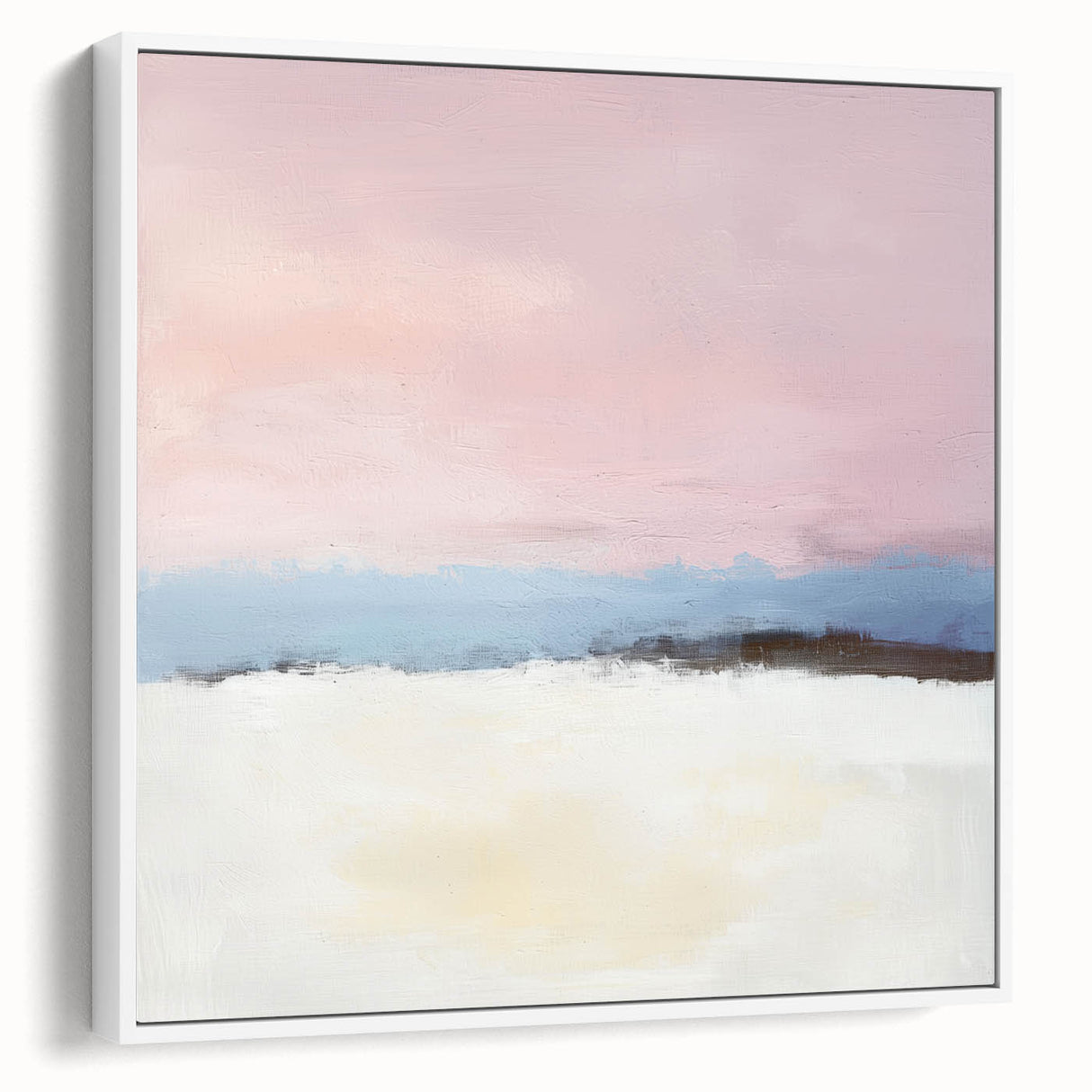 Abstract Art Prints – Soft Modern Pastel Pink and Blue Canvas Decor