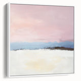 Abstract Art Prints – Soft Modern Pastel Pink and Blue Canvas Decor