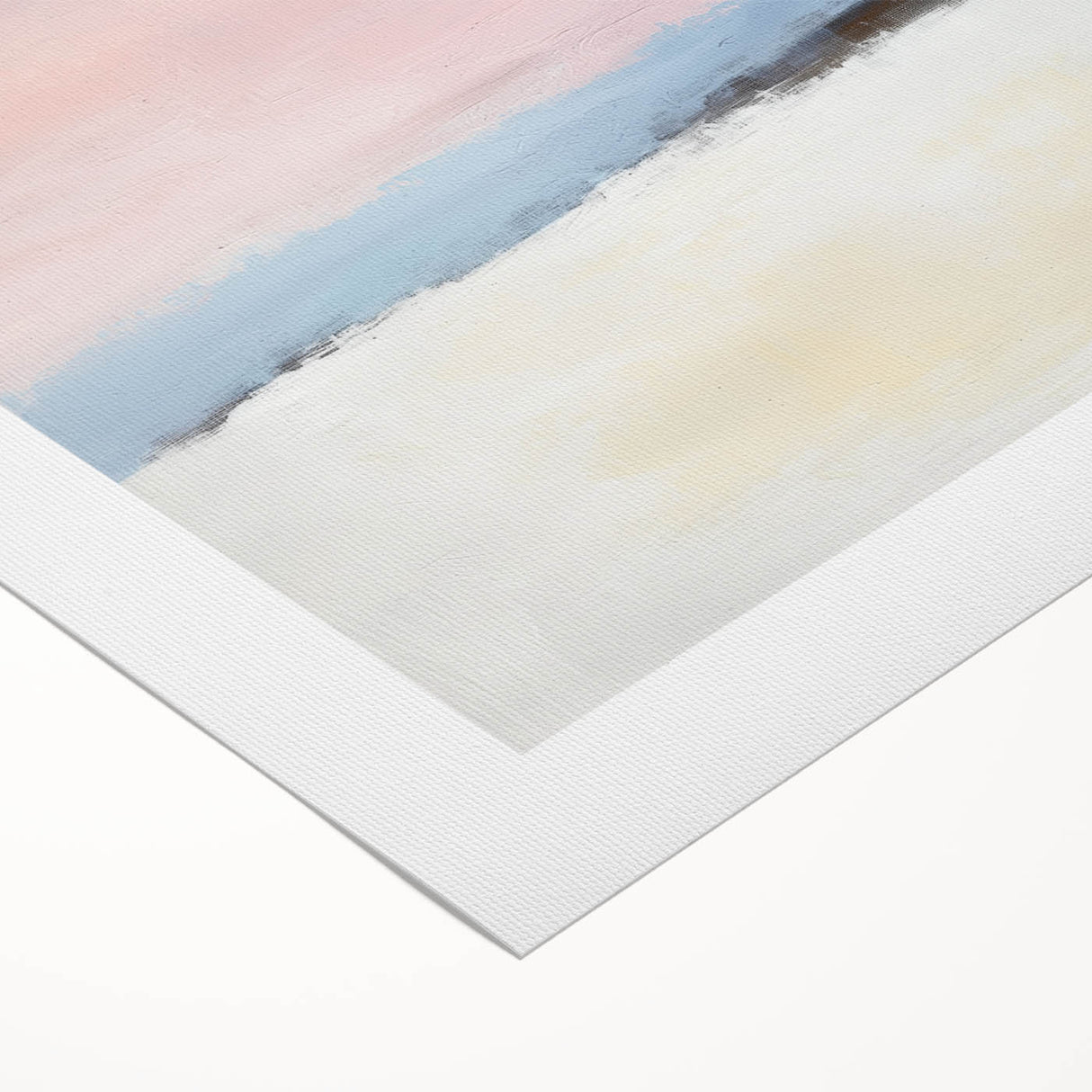 Abstract Art Prints – Soft Modern Pastel Pink and Blue Canvas Decor