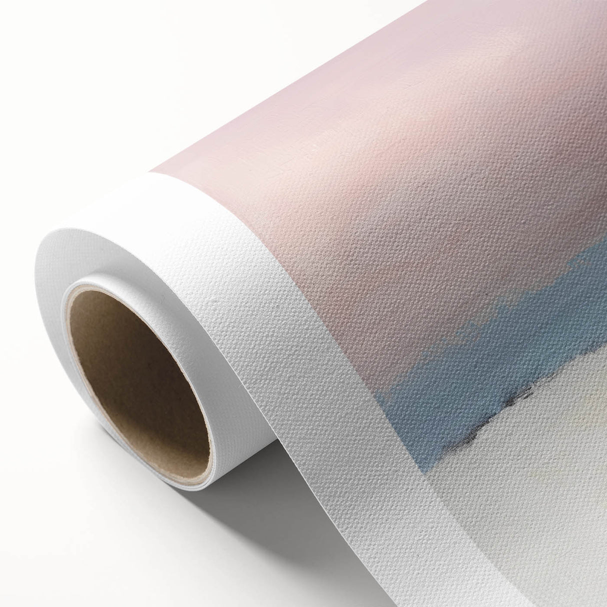 Abstract Art Prints – Soft Modern Pastel Pink and Blue Canvas Decor