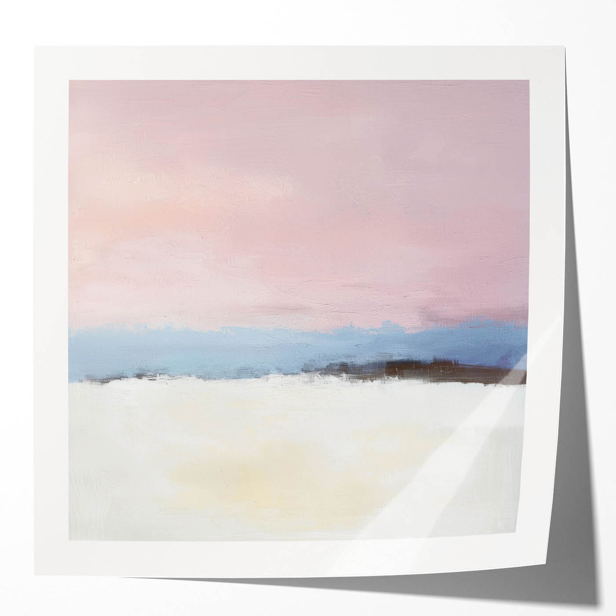 Abstract Art Prints – Soft Modern Pastel Pink and Blue Canvas Decor