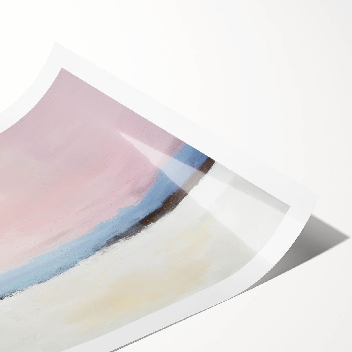 Abstract Art Prints – Soft Modern Pastel Pink and Blue Canvas Decor