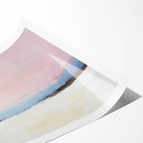 Abstract Art Prints – Soft Modern Pastel Pink and Blue Canvas Decor