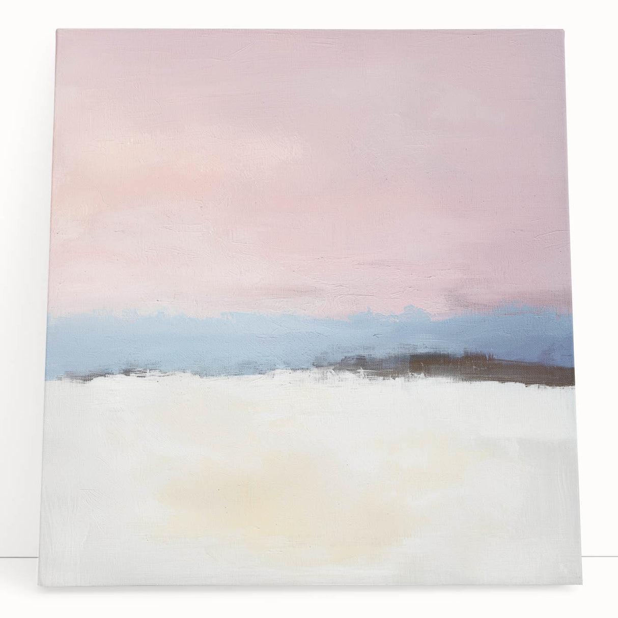 Abstract Art Prints – Soft Modern Pastel Pink and Blue Canvas Decor
