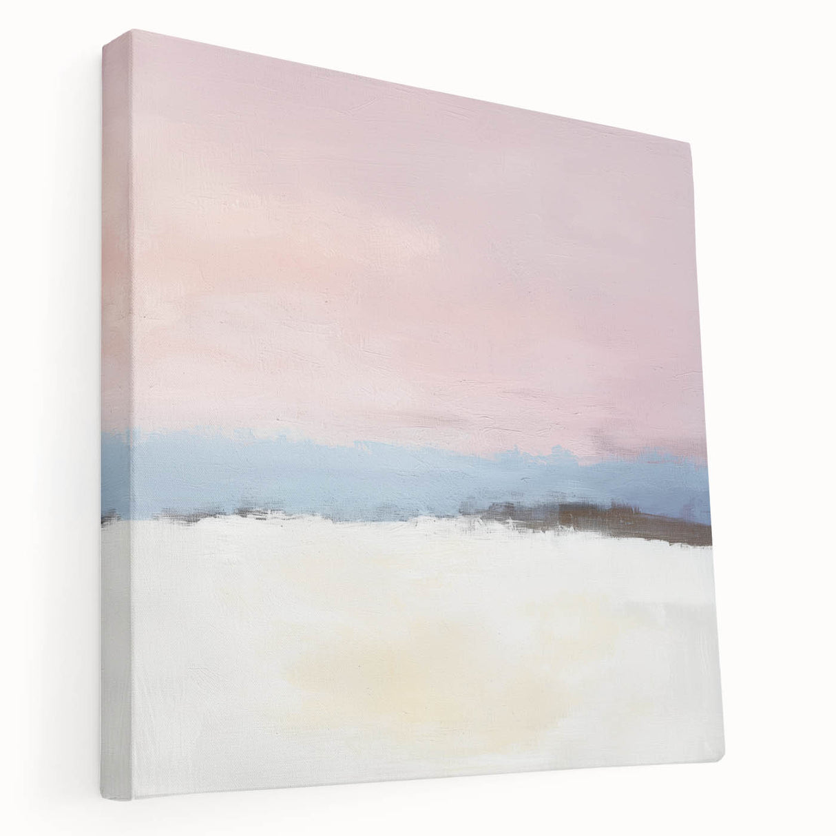 Abstract Art Prints – Soft Modern Pastel Pink and Blue Canvas Decor