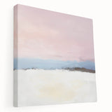 Abstract Art Prints – Soft Modern Pastel Pink and Blue Canvas Decor
