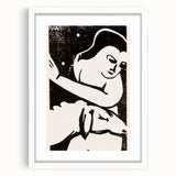 Expressionist Art: The Shepherdess | Bold Franz Marc Black Print