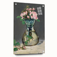 Moss Roses in a Vase - Impressionist Floral Art by Edouard Manet