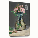 Moss Roses in a Vase - Impressionist Floral Art by Edouard Manet