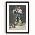 Moss Roses in a Vase - Impressionist Floral Art by Edouard Manet