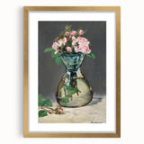 Moss Roses in a Vase - Impressionist Floral Art by Edouard Manet