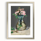 Moss Roses in a Vase - Impressionist Floral Art by Edouard Manet