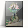 Moss Roses in a Vase - Impressionist Floral Art by Edouard Manet