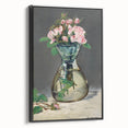 Moss Roses in a Vase - Impressionist Floral Art by Edouard Manet