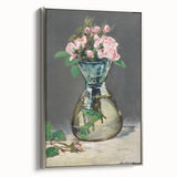 Moss Roses in a Vase - Impressionist Floral Art by Edouard Manet