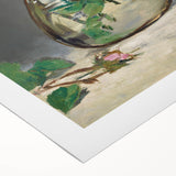 Moss Roses in a Vase - Impressionist Floral Art by Edouard Manet