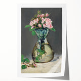 Moss Roses in a Vase - Impressionist Floral Art by Edouard Manet