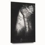 Mystical Black and White Wall Art - "Profile of Light" by Odilon Redon