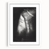 Mystical Black and White Wall Art - "Profile of Light" by Odilon Redon