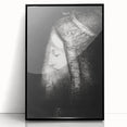 Mystical Black and White Wall Art - "Profile of Light" by Odilon Redon