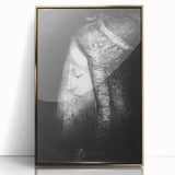 Mystical Black and White Wall Art - "Profile of Light" by Odilon Redon