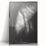 Mystical Black and White Wall Art - "Profile of Light" by Odilon Redon