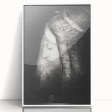 Mystical Black and White Wall Art - "Profile of Light" by Odilon Redon