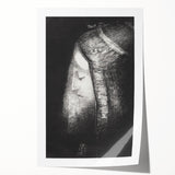 Mystical Black and White Wall Art - "Profile of Light" by Odilon Redon