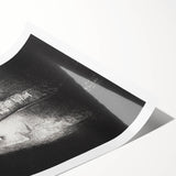 Mystical Black and White Wall Art - "Profile of Light" by Odilon Redon