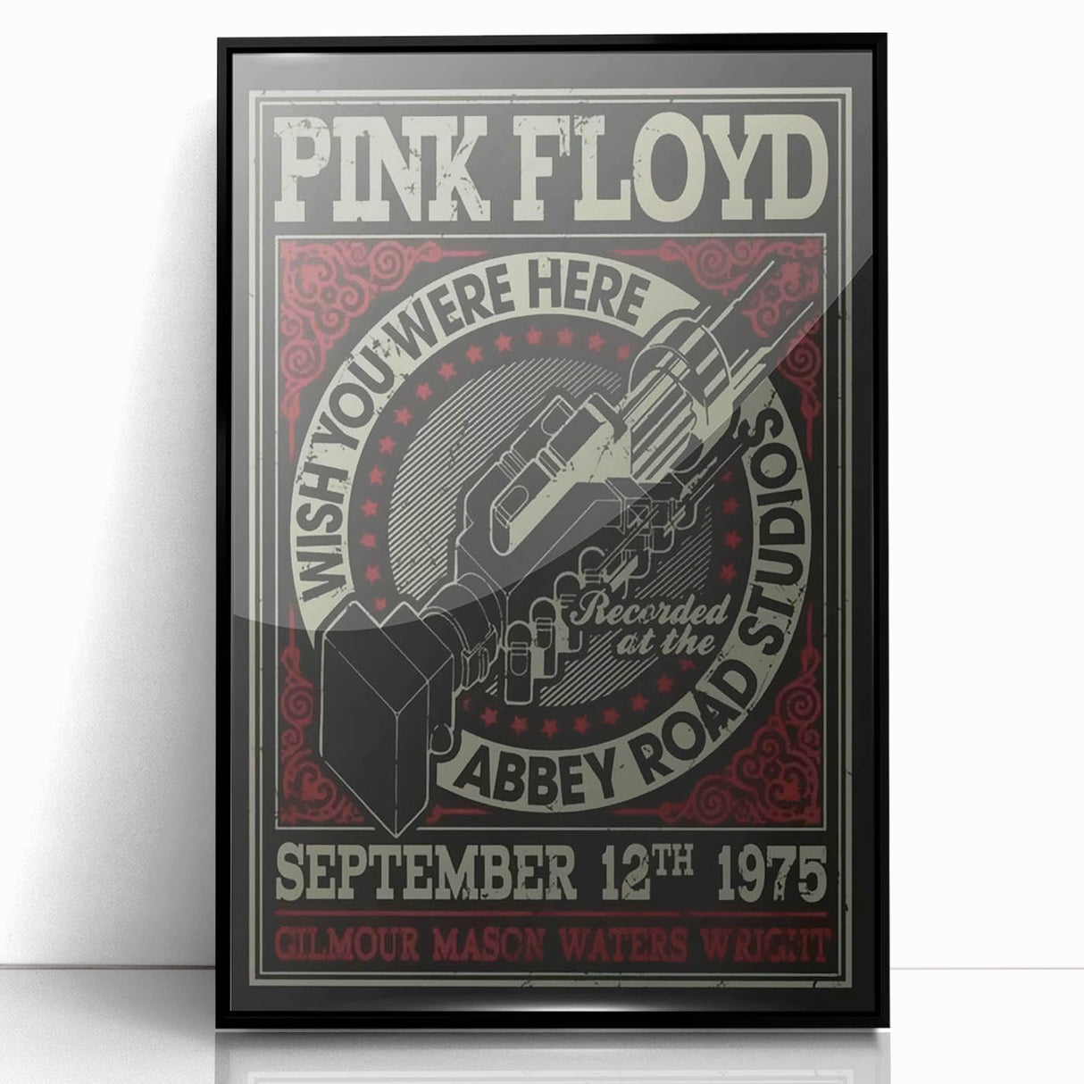 Pink Floyd "Wish You Were Here" 1975 Concert Poster - Retro Art