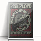 Pink Floyd "Wish You Were Here" 1975 Concert Poster - Retro Art