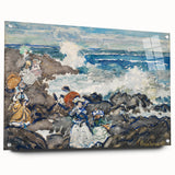 Fine Art Realism: Coastal Scene with Figures Realism Canvas Print