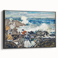 Fine Art Realism: Coastal Scene with Figures Realism Canvas Print