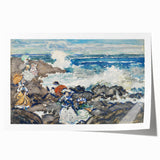 Fine Art Realism: Coastal Scene with Figures Realism Canvas Print