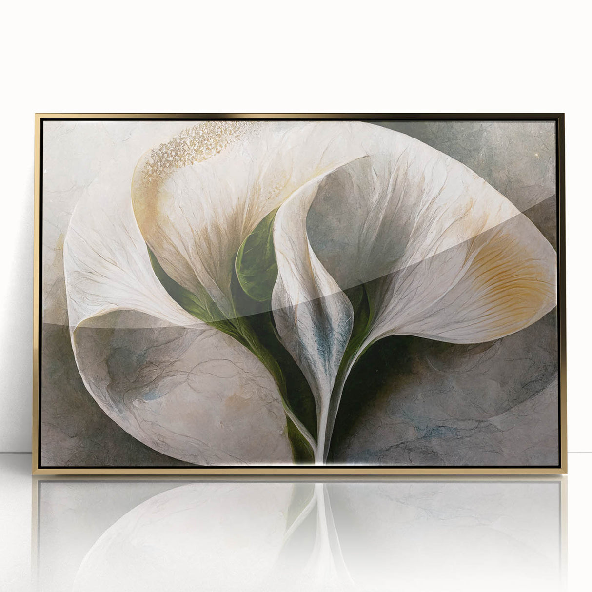 Contemporary Floral Wall Art – White Calla Lily Canvas Print