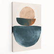 Abstract minimalist wall art on stretched canvas, showcasing soft pastel colors and geometric shapes. Perfect for modern home decor or office spaces.